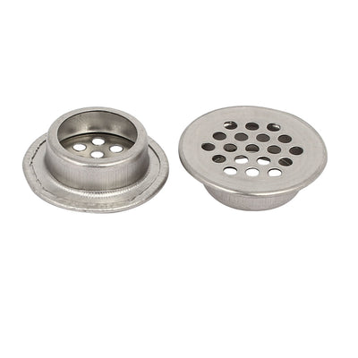 Harfington 19mm Bottom Dia Stainless Steel Round Shaped Mesh Hole Air Vent Louver 40pcs