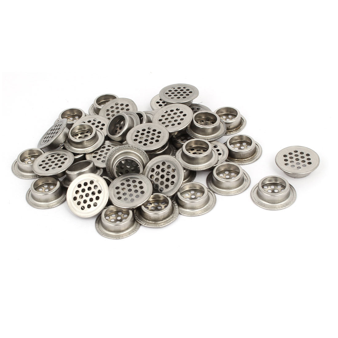 Harfington 19mm Bottom Dia Stainless Steel Round Shaped Mesh Hole Air Vent Louver 40pcs