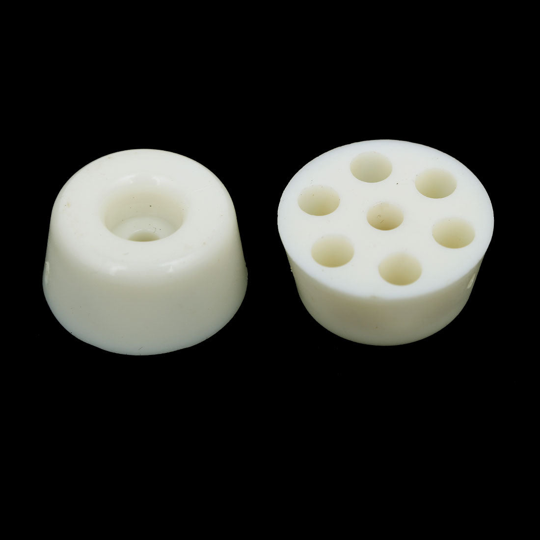 Harfington 20mmx10mm Plastic Cone Shaped Furniture Foot Pads Floor Protectors White 8pcs