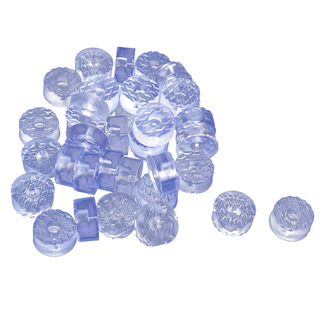 Harfington 16mmx8mm Rubber Anti-slip Furniture Foot Protectors Pads Clear Blue 36pcs