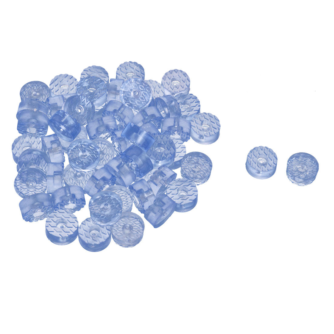 Harfington 16mmx8mm Rubber Anti-slip Furniture Foot Protectors Pads Clear Blue 60pcs