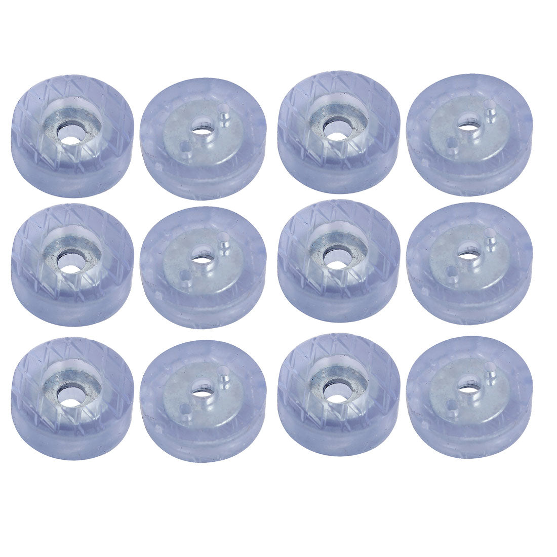 Harfington 18 mm x 7 mm runde Gummi-Anti-Rutsch-Möbel-Fußschutz-Pads, transparent, 12 Stück