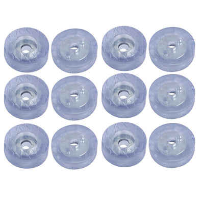 Harfington 18 mm x 7 mm runde Gummi-Anti-Rutsch-Möbel-Fußschutz-Pads, transparent, 12 Stück