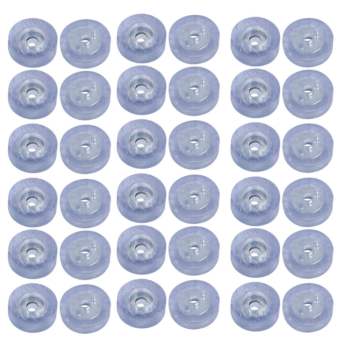 Harfington 18mmx7mm Rubber Round Shape Anti-slip Furniture Foot Protectors Pads Clear 36pcs