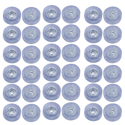 Harfington 18mmx7mm Rubber Round Shape Anti-slip Furniture Foot Protectors Pads Clear 36pcs
