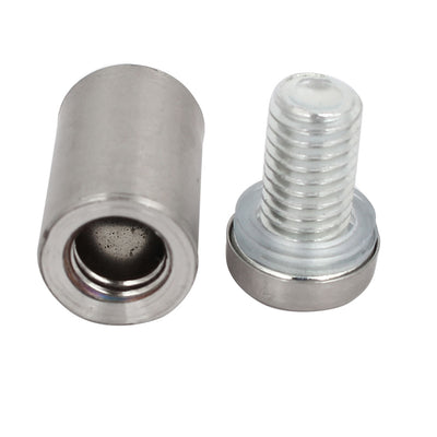 Harfington 16mmx32mm Stainless Steel Advertise Glass Standoff Pin Fixing Mount Bolt 12pcs