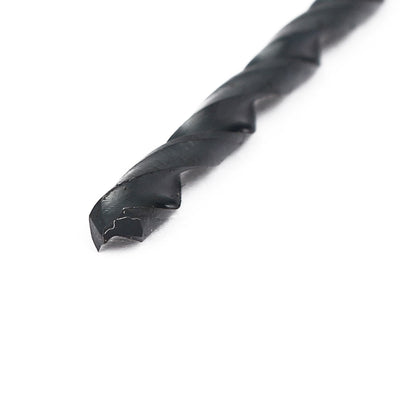 Harfington 3.5mm Drilling Dia 200mm Length HSS Straight Round Shank Twist Drill Bit Black