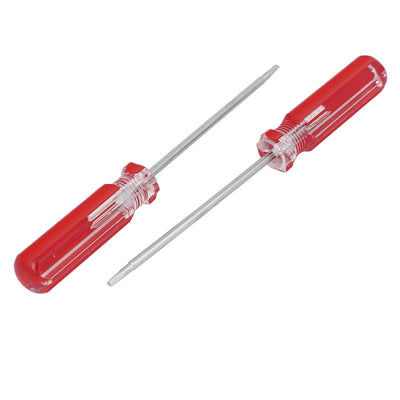 Harfington 2.0mm Magnetic Tip Nonslip Plastic Handle Triangle Head Screwdrivers 2pcs