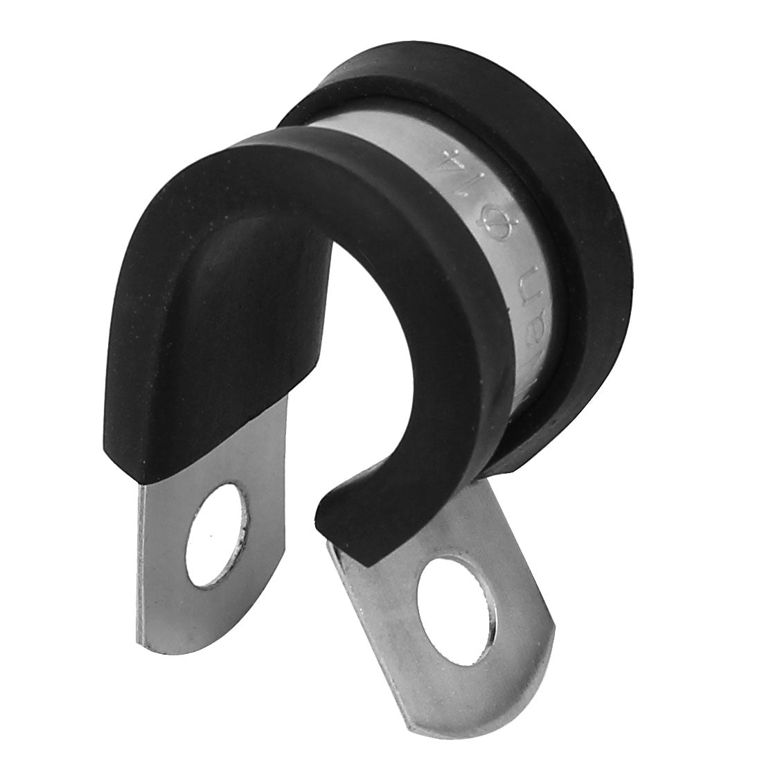Harfington 14mm Dia EPDM Rubber Lined P Clips Cable Hose Pipe Clamps Holder 5pcs