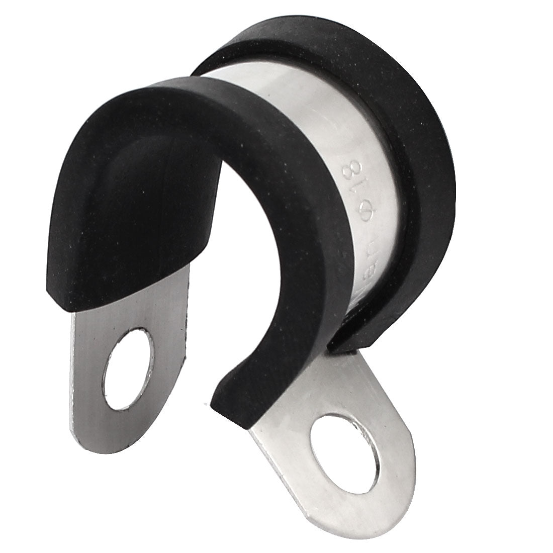 Harfington 18mm Dia EPDM Rubber Lined P Clips Water Pipe Tube Clamps Holder 5pcs