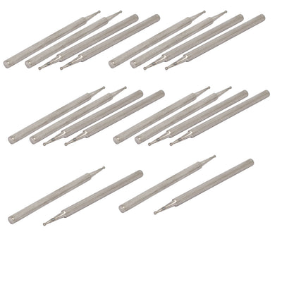 Harfington 2.35mm Shank 0.5mm Dia Diamond Head Ball Shaped Grinding Mounted Point Bit 20pcs