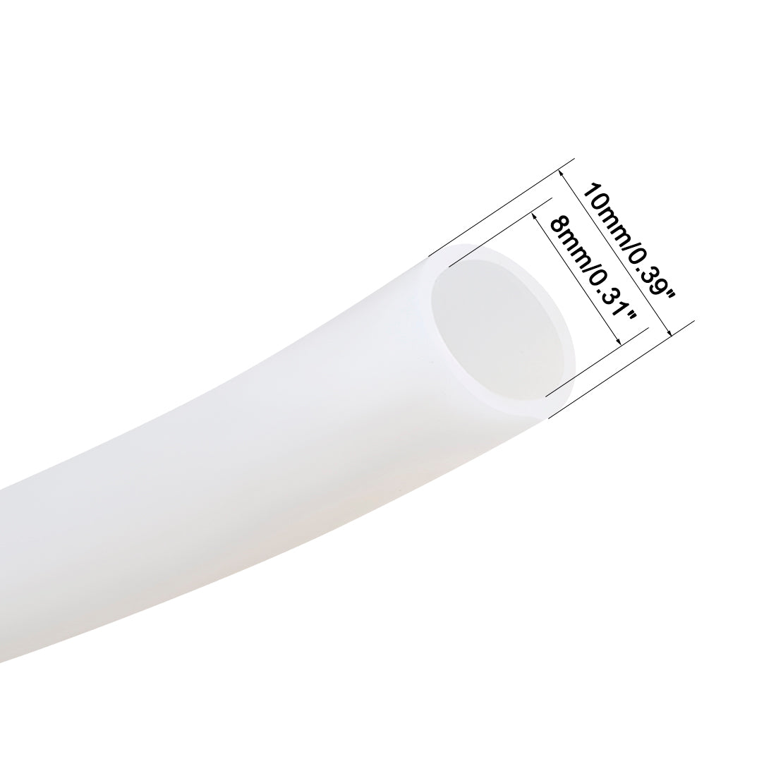 Harfington Silicone Tube 0.5m Flexible  Rubber Tubing Water Air Hose