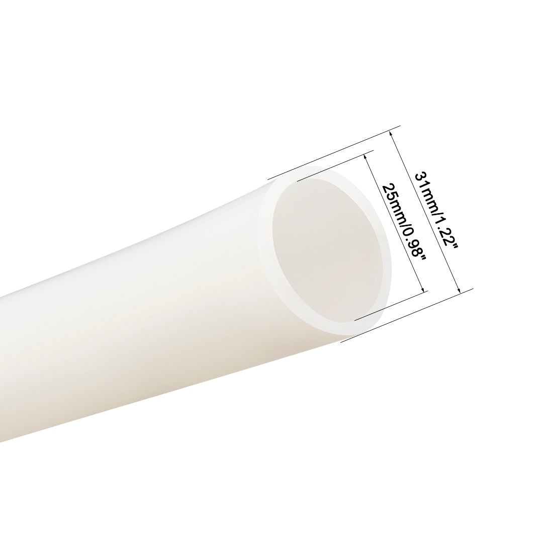 Harfington Silicone Tube 1 Meter Flexible Silicone Rubber Tubing Water Air Hose Pipe for Pump Transfer