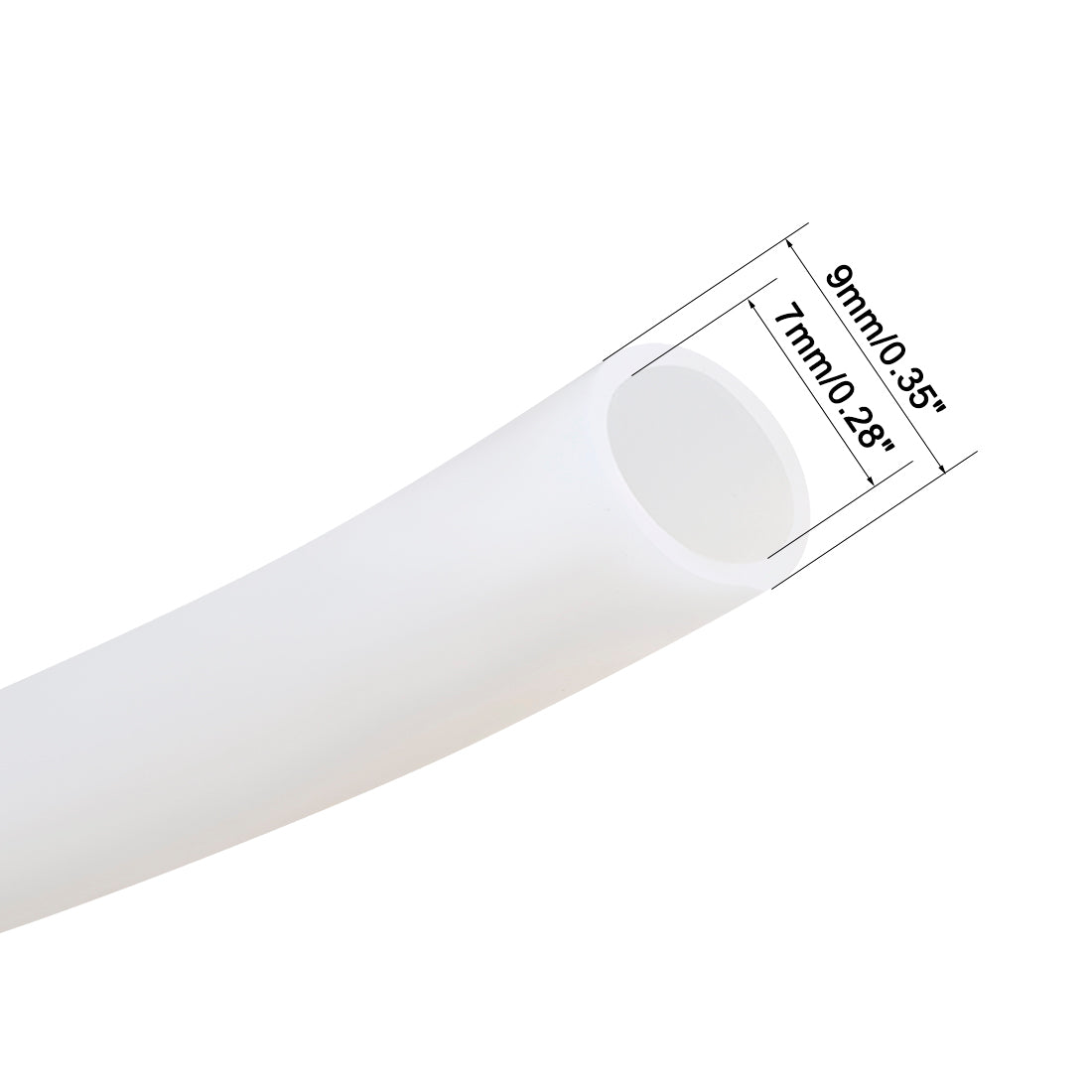 Harfington Silicone Tube 0.5m Flexible  Rubber Tubing Water Air Hose