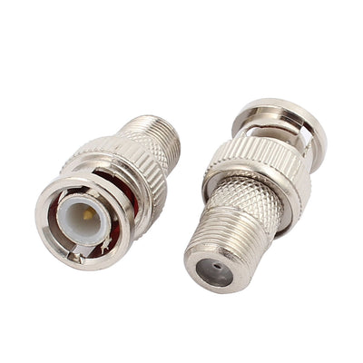 Harfington 12Pcs BNC Male to F-Type Female Connector RF Coax Cable Video Adapter Connector