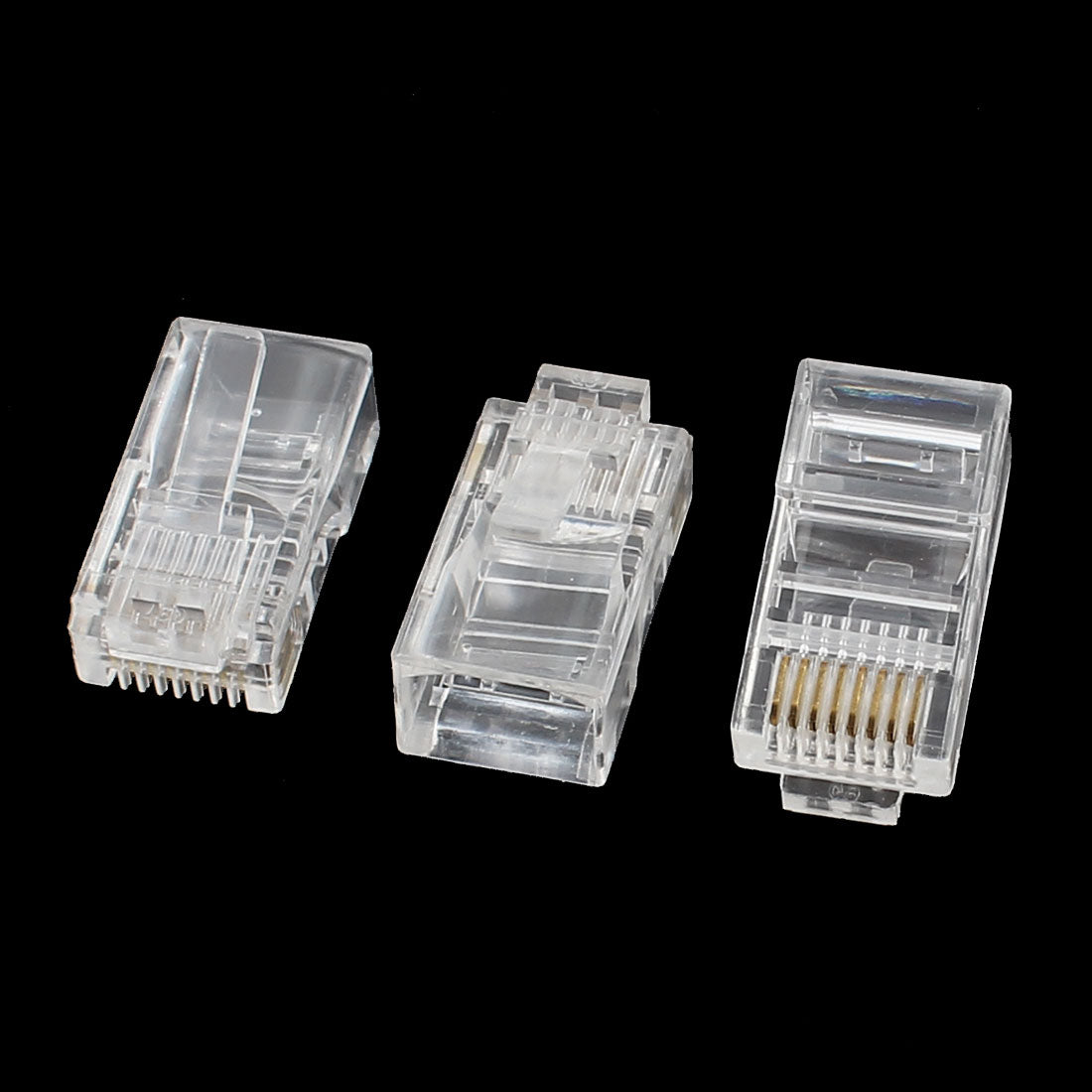 Harfington 14Pcs RJ45 8P8C Modular Network Crimping Ethernet Cord Wire Adapter Connector