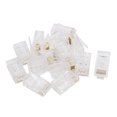 Harfington 14Pcs RJ45 8P8C Modular Network Crimping Ethernet Cord Wire Adapter Connector