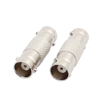 Harfington 12Pcs BNC Female to BNC Female Coaxial Coupler Straight Adapter Silver Tone