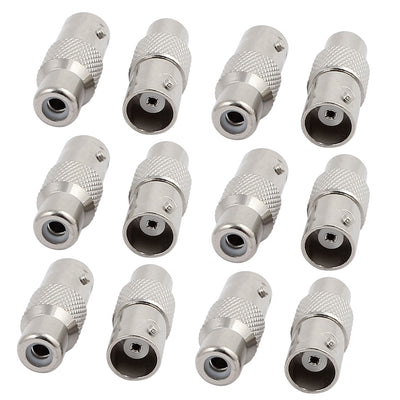 Harfington 12Pcs BNC Female to RCA Female Jack RF Coaxial Cable Connector Adapter for CCTV Camera