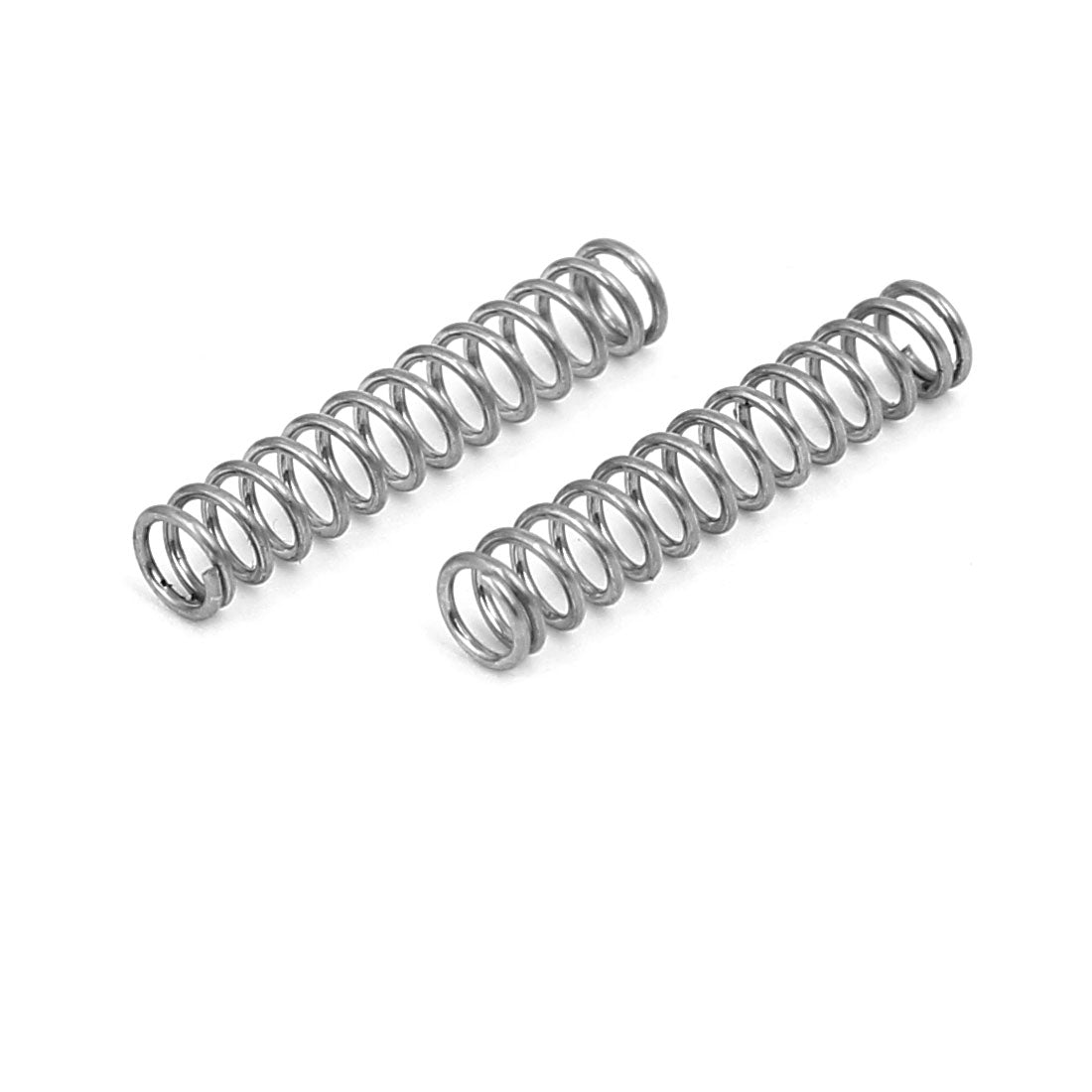 Harfington 0.4mmx3mmx15mm 304 Stainless Steel Compression Springs Silver Tone 10pcs