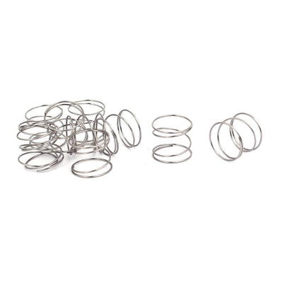 Harfington 0.5mmx12mmx10mm 304 Stainless Steel Compression Springs Silver Tone 10pcs