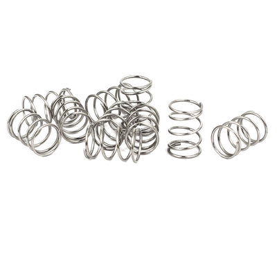 Harfington 0.8mmx10mmx15mm 304 Stainless Steel Compression Springs 10pcs