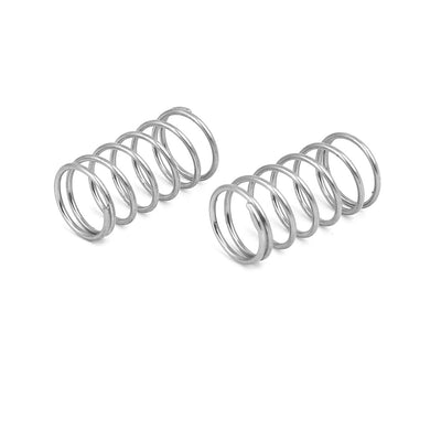 Harfington 0.8mmx10mmx25mm 304 Stainless Steel Compression Springs Silver Tone 10pcs