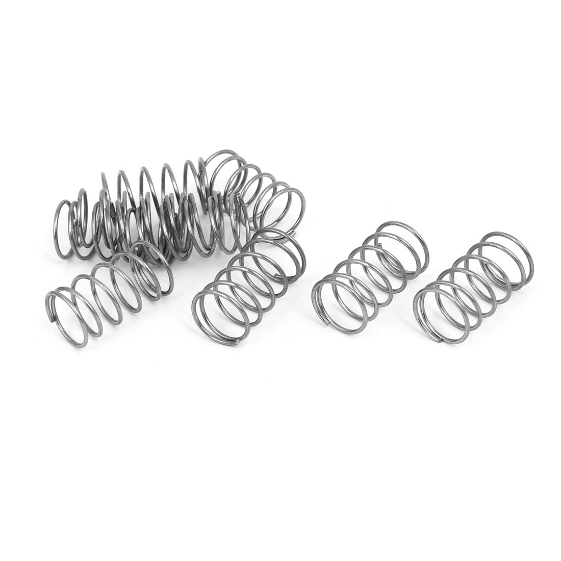 Harfington 1mmx14mmx25mm 304 Stainless Steel Compression Springs Silver Tone 10pcs