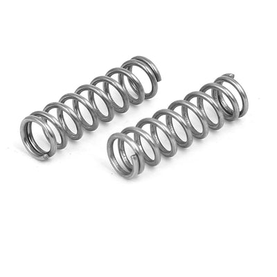 Harfington 0.8mmx6mmx20mm 304 Stainless Steel Compression Springs Silver Tone 20pcs