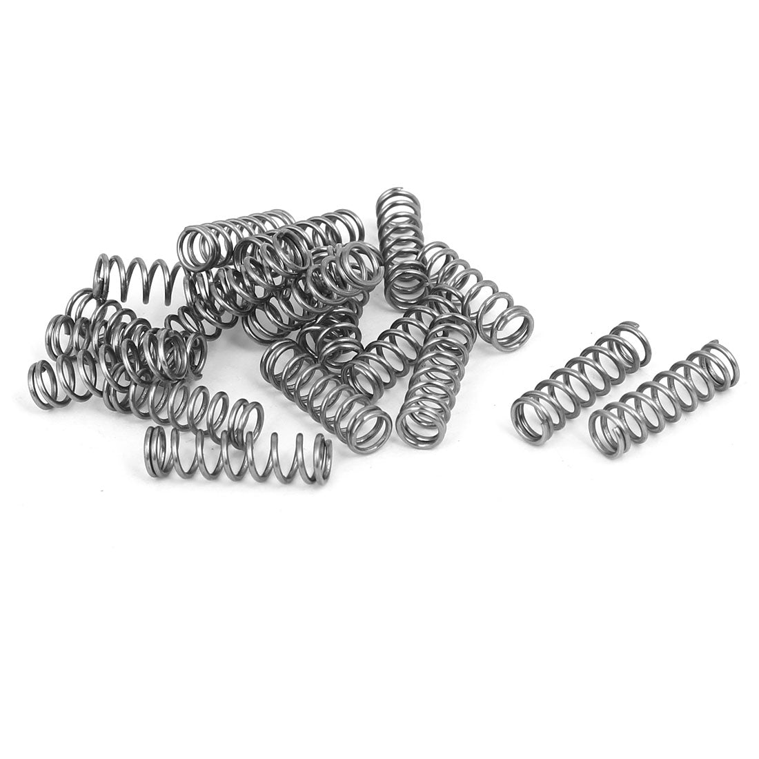 Harfington 0.8mmx6mmx20mm 304 Stainless Steel Compression Springs Silver Tone 20pcs
