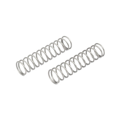 Harfington 0.8mmx10mmx40mm 304 Stainless Steel Compression Springs Silver Tone 20pcs
