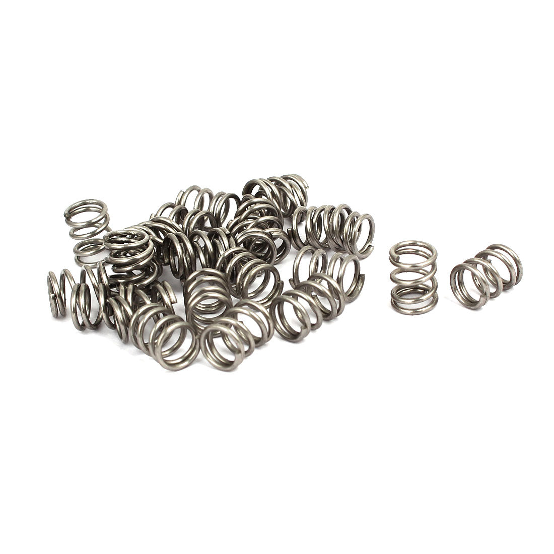 Harfington 1mmx8mmx10mm 304 Stainless Steel Compression Springs Silver Tone 20pcs