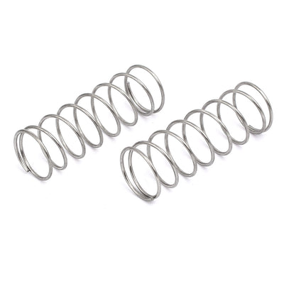 Harfington 1mmx16mmx45mm 304 Stainless Steel Compression Springs Silver Tone 20pcs