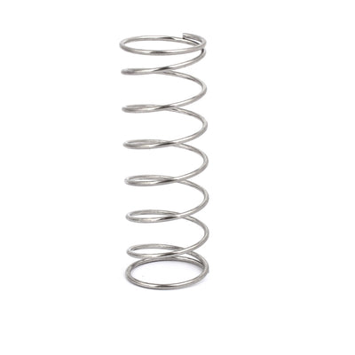 Harfington 1mmx16mmx45mm 304 Stainless Steel Compression Springs Silver Tone 20pcs