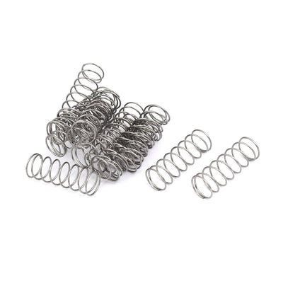 Harfington 1mmx16mmx45mm 304 Stainless Steel Compression Springs Silver Tone 20pcs