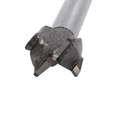 Harfington 14mm Dia Carbide Tip 7mm Round Shank Wood Cutting Hole Saw Hinge Boring Drill Bit