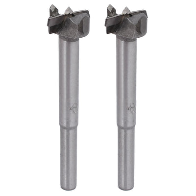 Harfington 19mm Dia Carbide Tip Round Shank Wood Cutting Hole Saw Hinge Boring Bit 2pcs