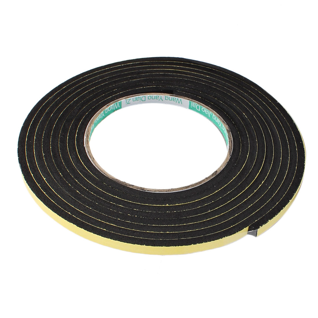 Harfington Thick Width Length Dual Side Shockproof EVA Sponge Tape, Yellow Black, Pack of 5