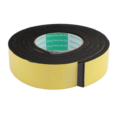 Harfington Thick Width Length Dual Side Shockproof EVA Sponge Tape, Yellow Black, Pack of 2
