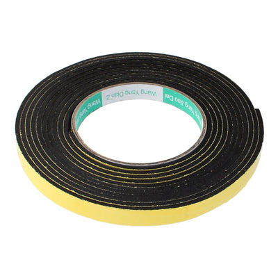 Harfington Thick Width Length Dual Side Shockproof EVA Sponge Tape, Yellow Black, Pack of 10