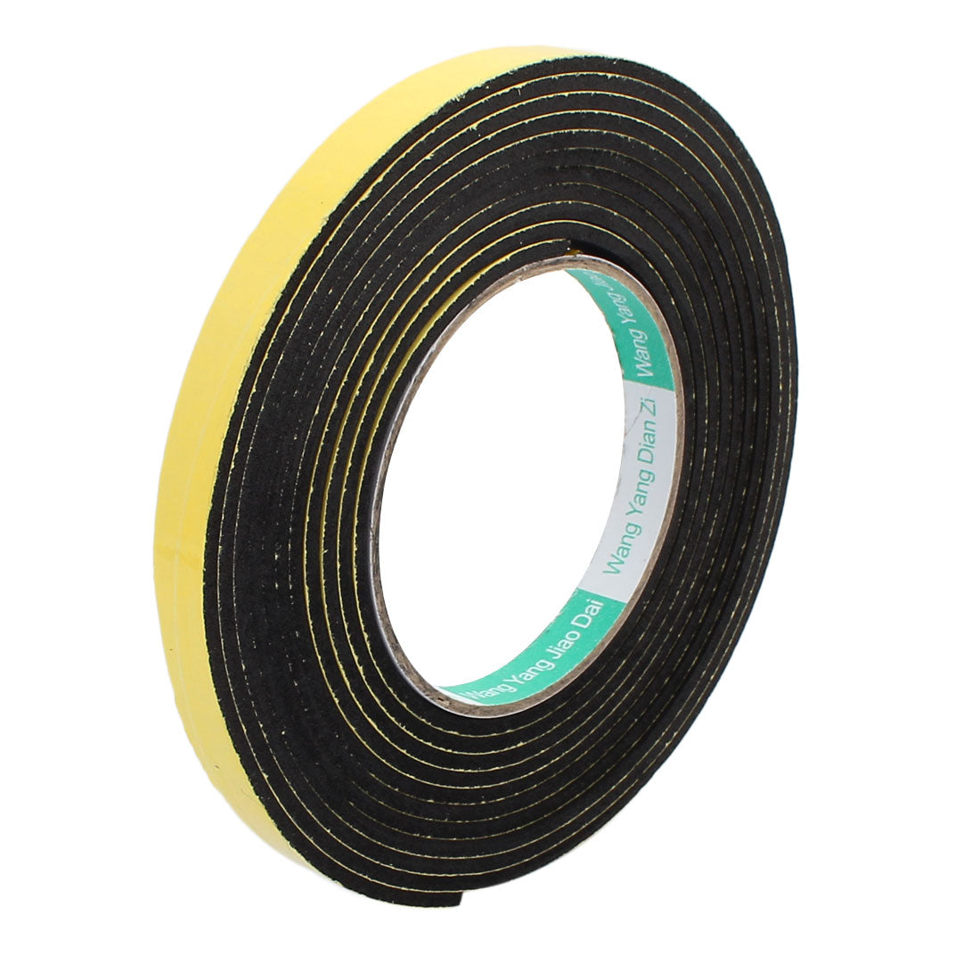 Harfington Thick Width Length Dual Side Shockproof EVA Sponge Tape, Yellow Black, Pack of 10