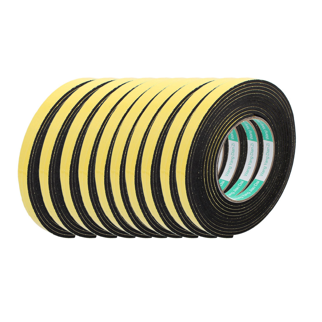 Harfington Thick Width Length Dual Side Shockproof EVA Sponge Tape, Yellow Black, Pack of 10