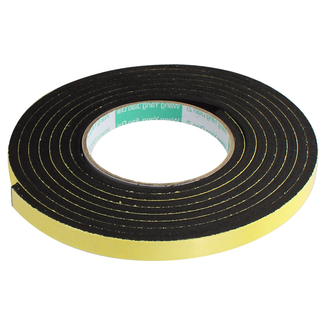 Harfington Thick Width Length Dual Side Shockproof EVA Sponge Tape, Yellow Black, Pack of 5