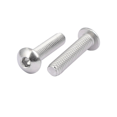 Harfington M4x18mm 304 Stainless Steel Button Head Hex Socket Cap Screws Bolts 120pcs