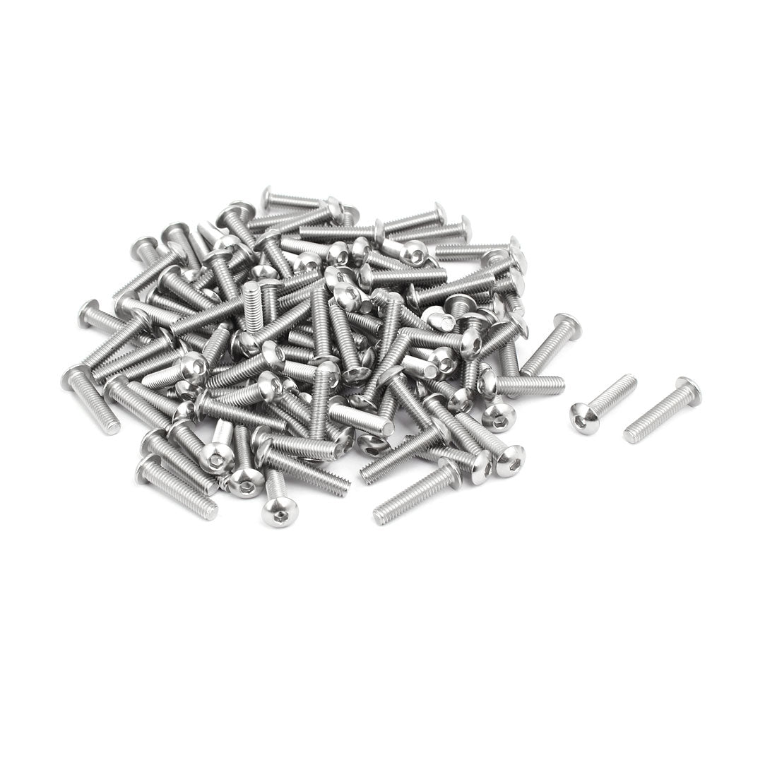 Harfington M4x18mm 304 Stainless Steel Button Head Hex Socket Cap Screws Bolts 120pcs