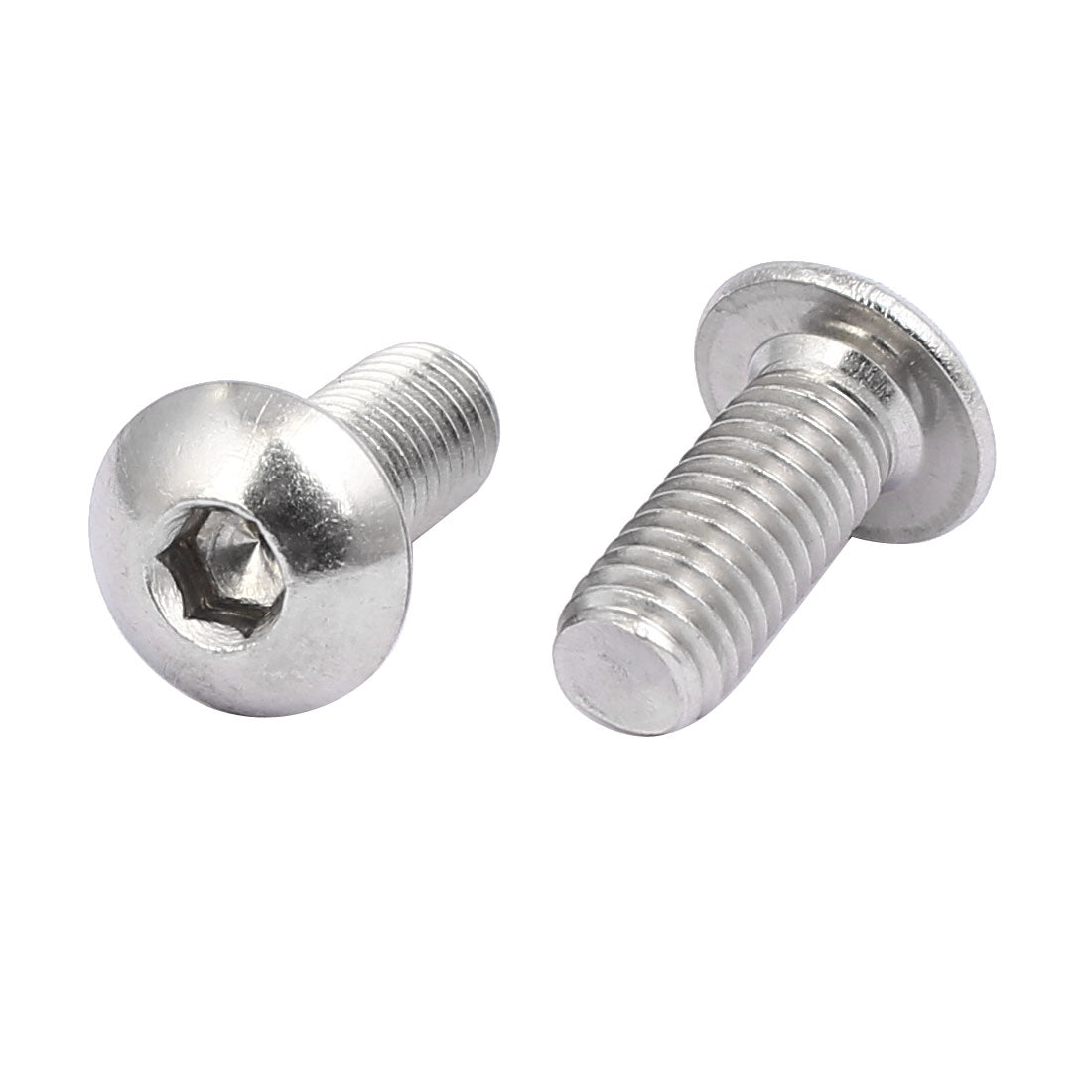 Harfington M5x12mm 304 Stainless Steel Button Head Hex Socket Cap Screws Bolts 80pcs