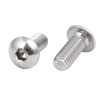 Harfington M5x12mm 304 Stainless Steel Button Head Hex Socket Cap Screws Bolts 80pcs