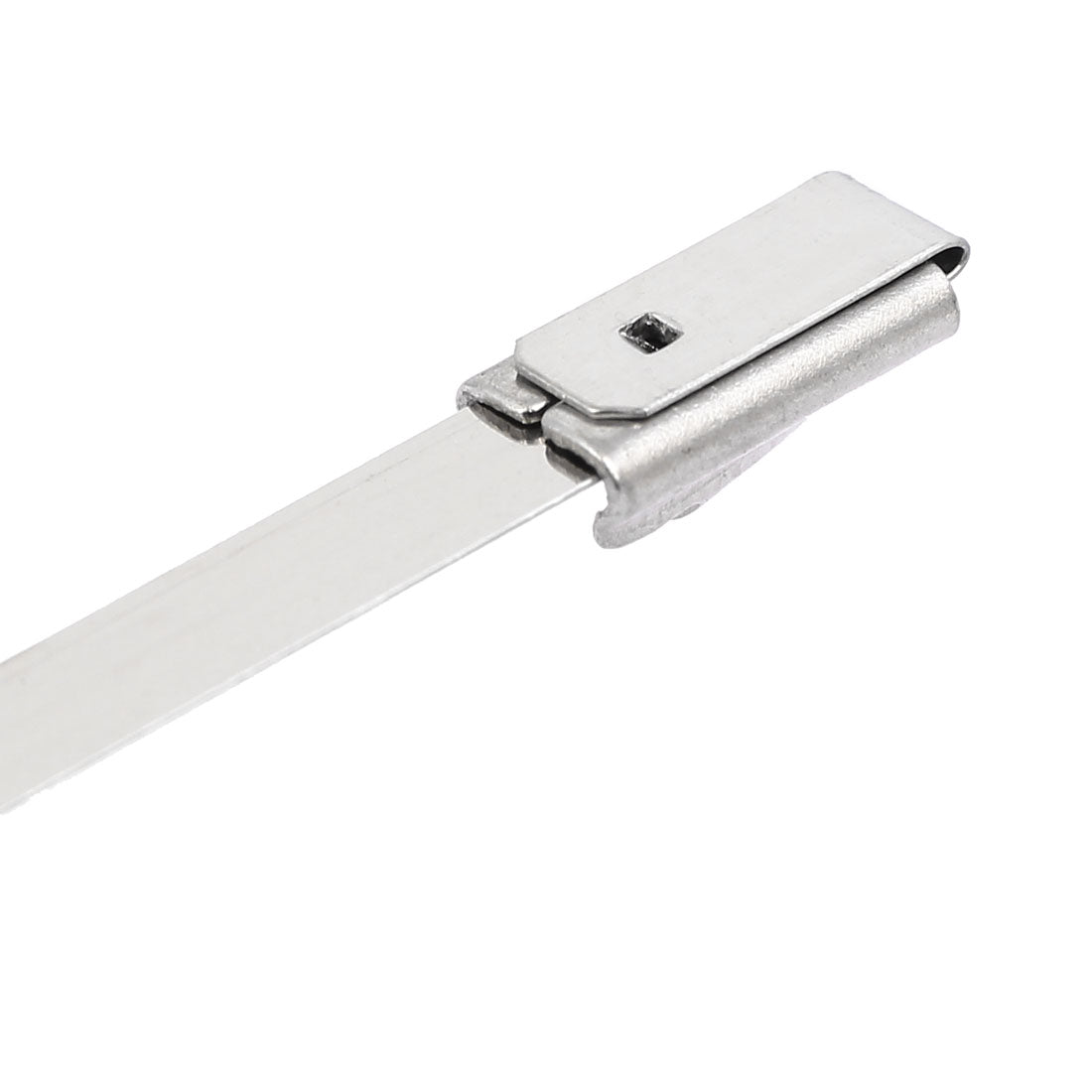 Harfington 24 Inch 304 Stainless Steel Locking Cable Zip Ties Silver Tone 25pcs