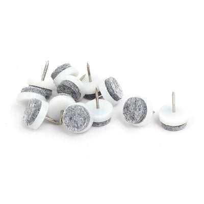 Harfington 17mm Dia Nail-on Anti-Sliding Felt Pad 12pcs for Wooden Furniture Chair Table Leg Feet