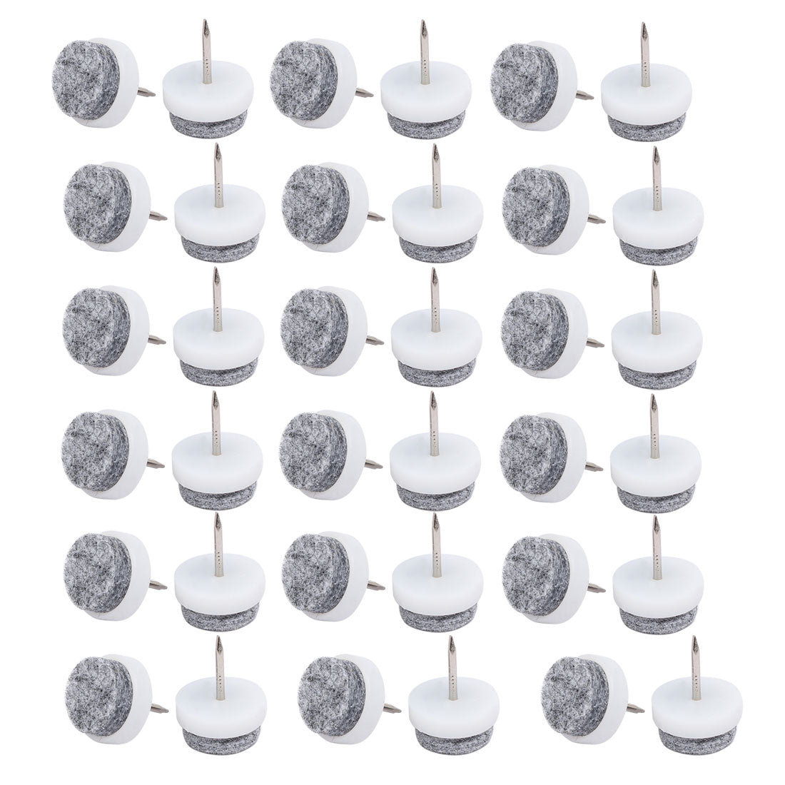Harfington 17mm Dia Nail-on Anti-Sliding Felt Pad 36pcs for Wooden Furniture Chair Table Leg Feet